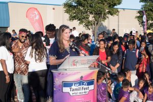 Michelle Dukich at TamilFest, 2019.